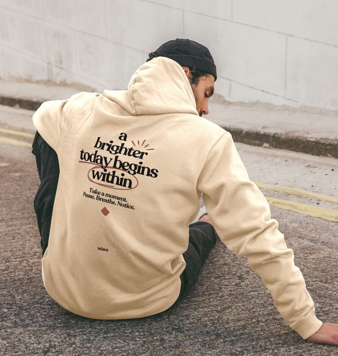 Brighter today oat hoodie