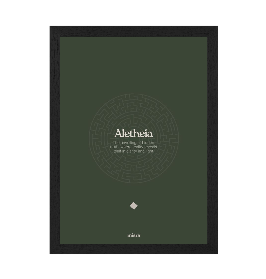 Black Frame Aletheia art print