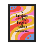 Black Frame A brighter today psychedlic print