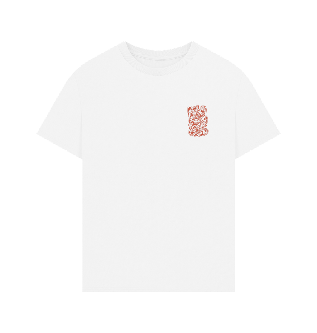 White A brighter today marble oversized tee
