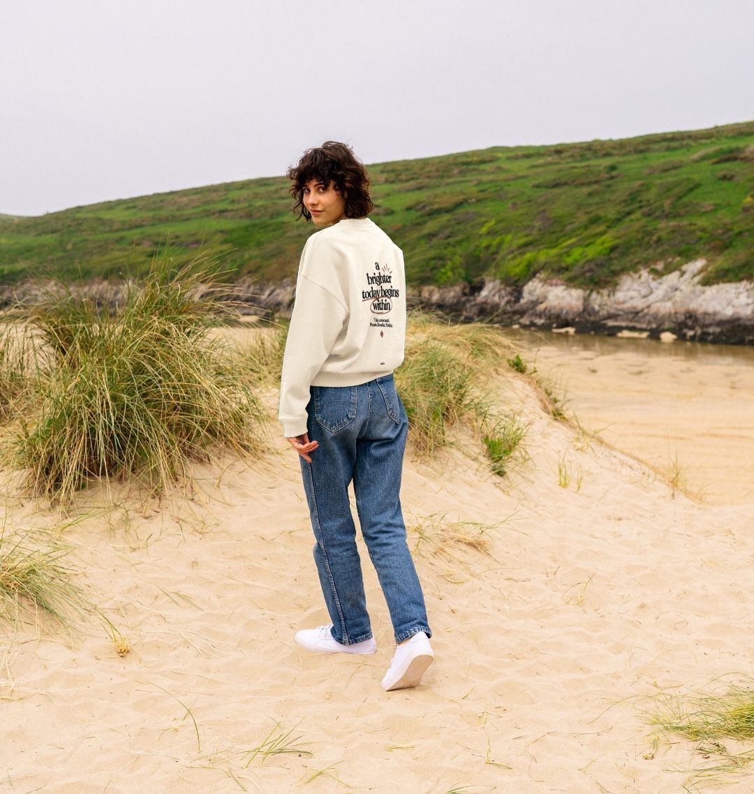 Brighter today women's boxy fit oat jumper