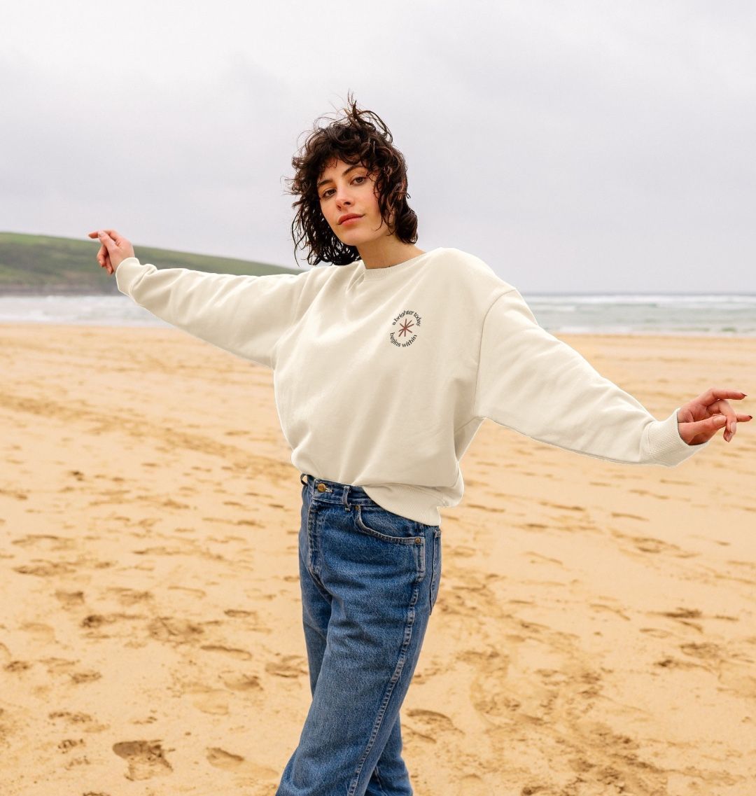 Brighter today women's boxy fit oat jumper