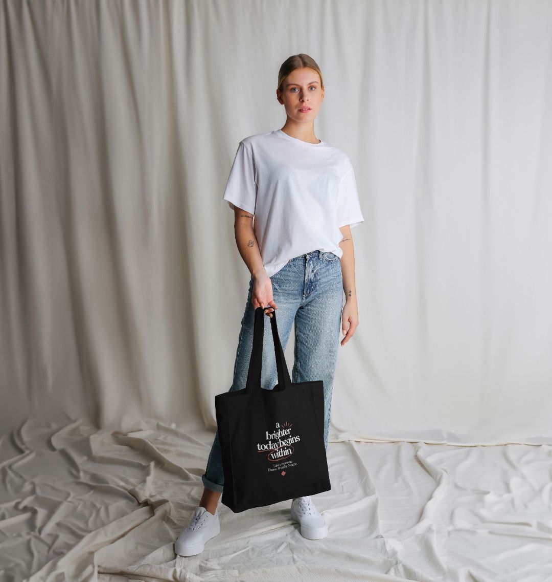 Brighter today black tote
