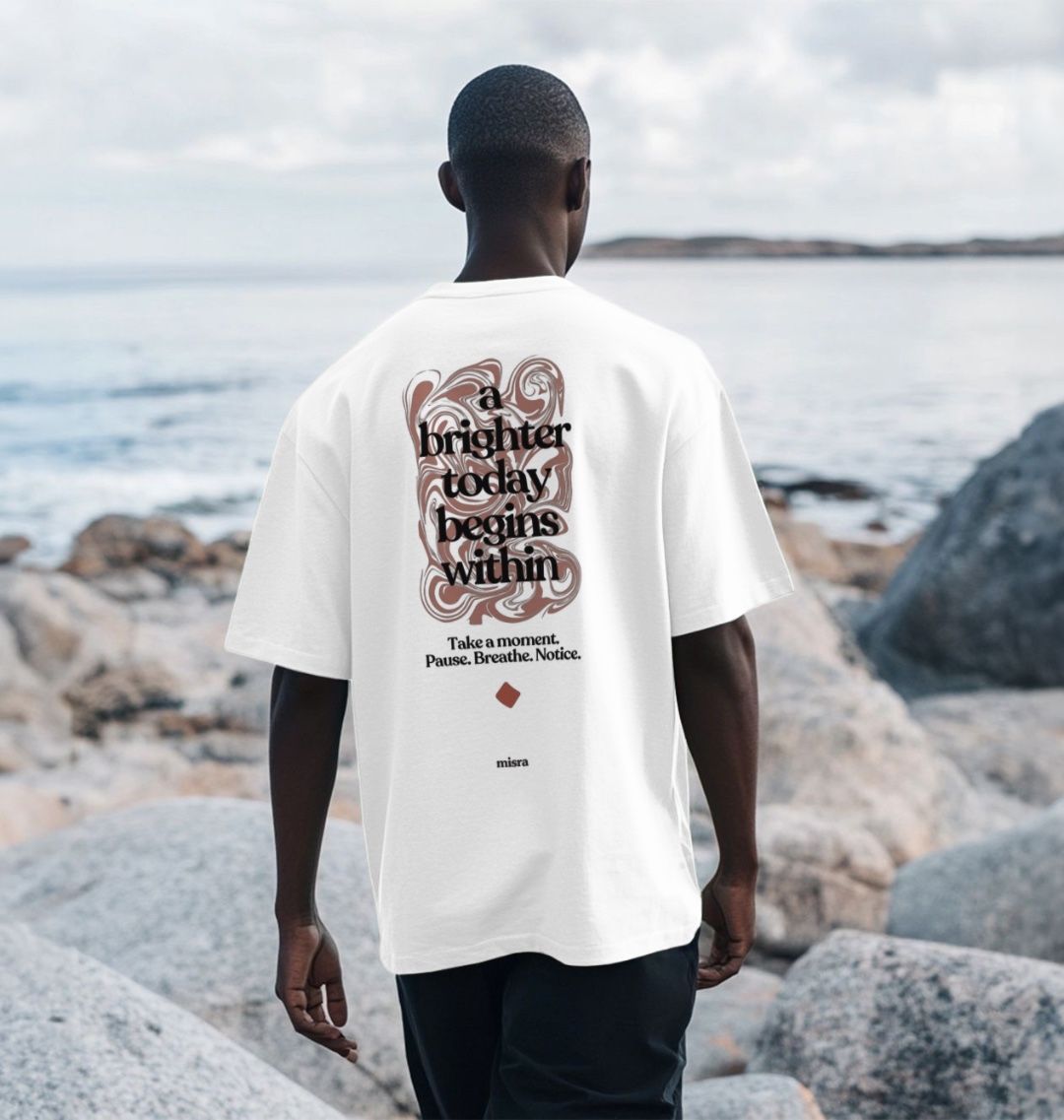 A brighter today marble oversized tee
