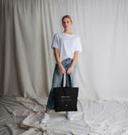 Reflectrovert black tote